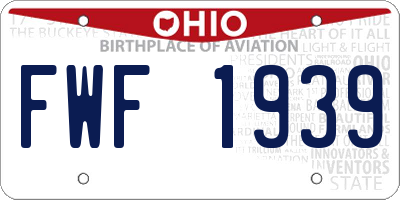 OH license plate FWF1939