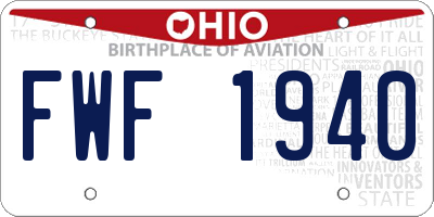 OH license plate FWF1940