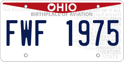 OH license plate FWF1975