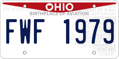 OH license plate FWF1979