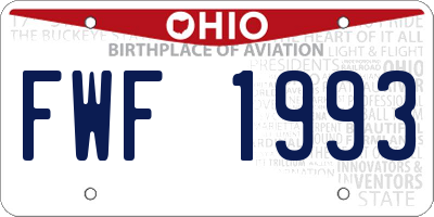 OH license plate FWF1993