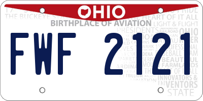 OH license plate FWF2121