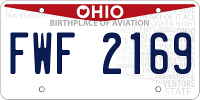 OH license plate FWF2169