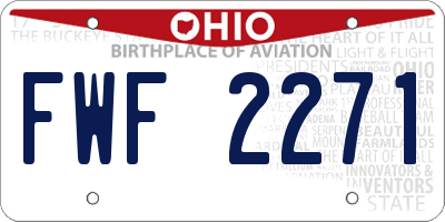 OH license plate FWF2271