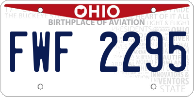 OH license plate FWF2295