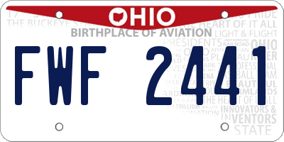 OH license plate FWF2441