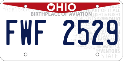 OH license plate FWF2529