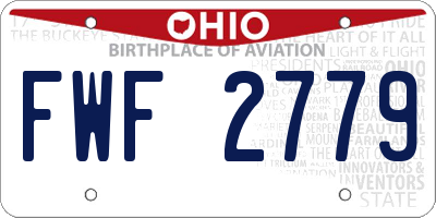 OH license plate FWF2779