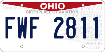 OH license plate FWF2811