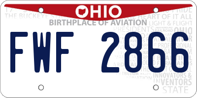 OH license plate FWF2866