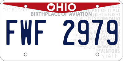 OH license plate FWF2979