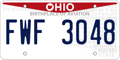 OH license plate FWF3048