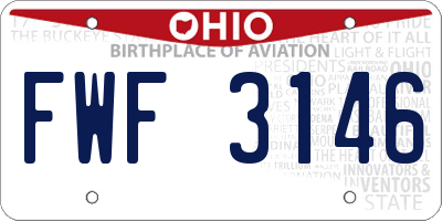OH license plate FWF3146