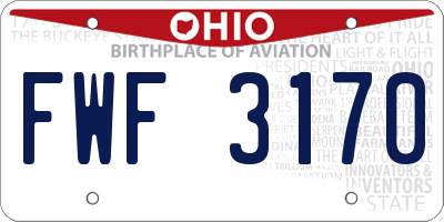 OH license plate FWF3170