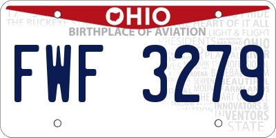 OH license plate FWF3279