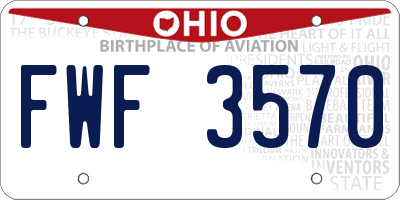 OH license plate FWF3570