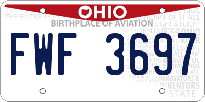 OH license plate FWF3697