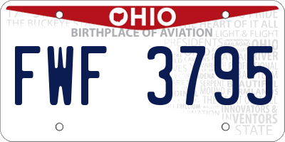 OH license plate FWF3795