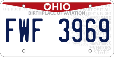 OH license plate FWF3969