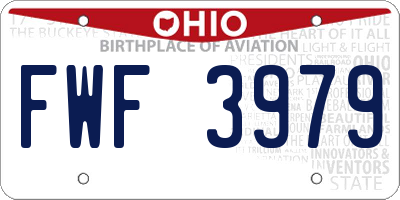 OH license plate FWF3979