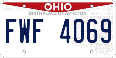 OH license plate FWF4069