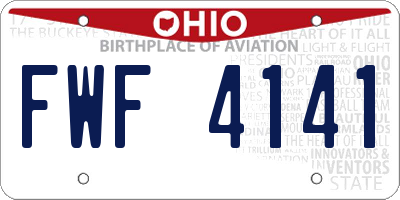 OH license plate FWF4141
