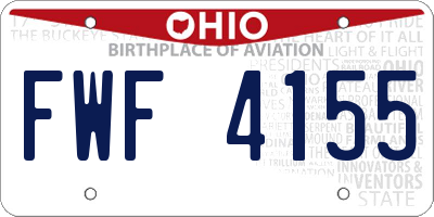 OH license plate FWF4155