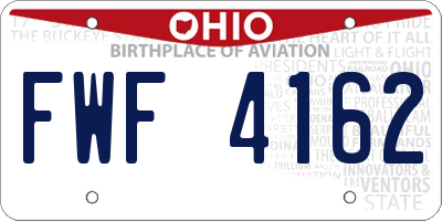 OH license plate FWF4162