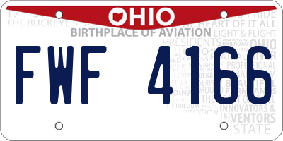 OH license plate FWF4166