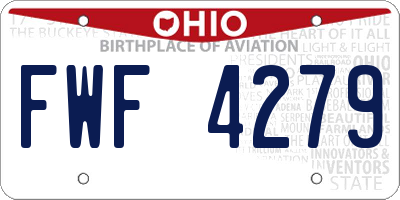 OH license plate FWF4279