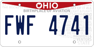 OH license plate FWF4741