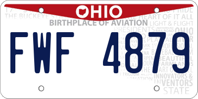 OH license plate FWF4879