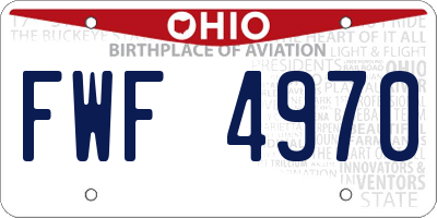 OH license plate FWF4970