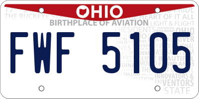 OH license plate FWF5105