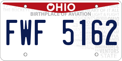 OH license plate FWF5162