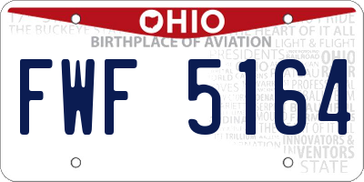 OH license plate FWF5164