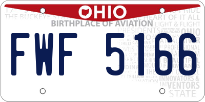OH license plate FWF5166