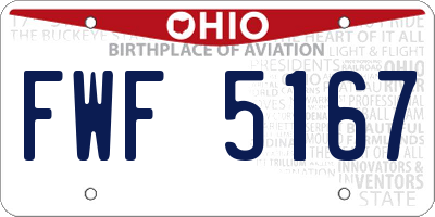 OH license plate FWF5167