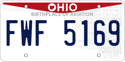 OH license plate FWF5169