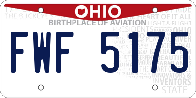 OH license plate FWF5175