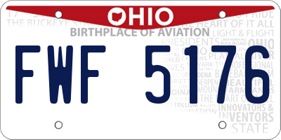 OH license plate FWF5176