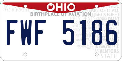 OH license plate FWF5186