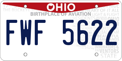 OH license plate FWF5622