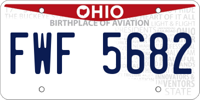OH license plate FWF5682