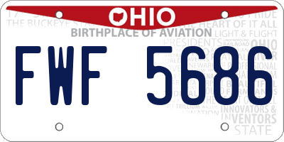 OH license plate FWF5686