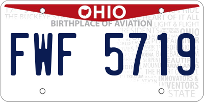 OH license plate FWF5719