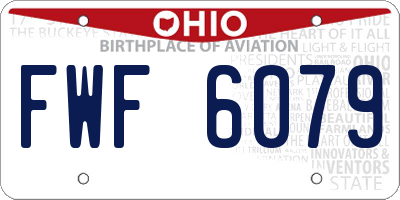 OH license plate FWF6079