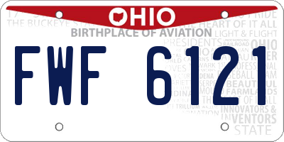 OH license plate FWF6121