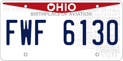 OH license plate FWF6130