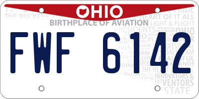 OH license plate FWF6142